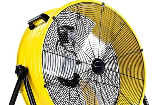 Heavy duty air circulator and industrial drum ventilation